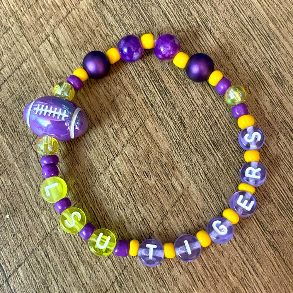 LSU Tigers Football Bracelet